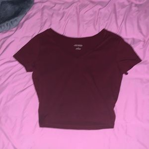Small maroon crop top